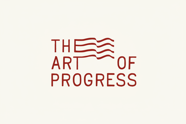 The Art of Progress logo with light cream background